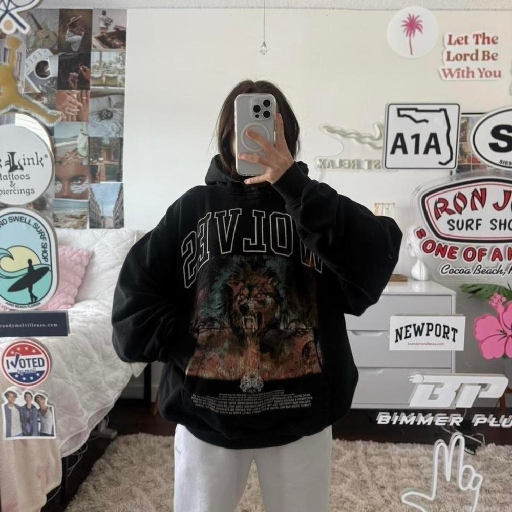 black‎ darc sport wolves hoodie